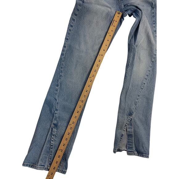 American Eagle 90s Bootcut Stretch Front Slit Jeans Denim - Size Women 00 - Picture 6 of 12